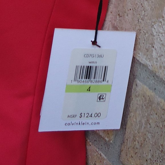 NWT. SIZE 4. CALVIN KLEIN sleeveless midi dress. - Picture 9 of 16